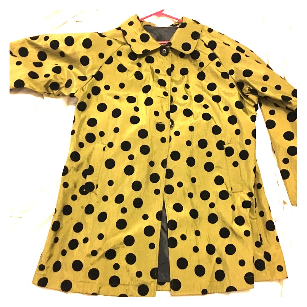 Ubu green jacket with black polka dots